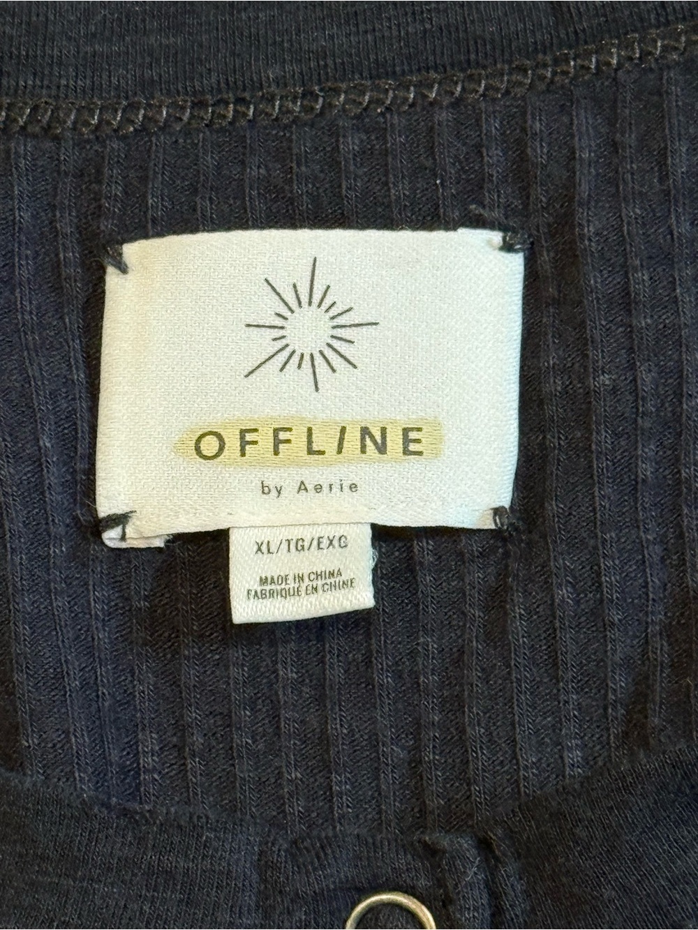 aerie Henley Top and Leo & Nicole Long-Sleeve Scoop Top in Slate Blue - Picture 7 of 7